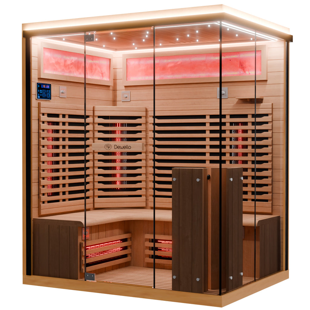 Dewello Infrarotkabine KENORA 160cm x 120cm Infrarotkabine