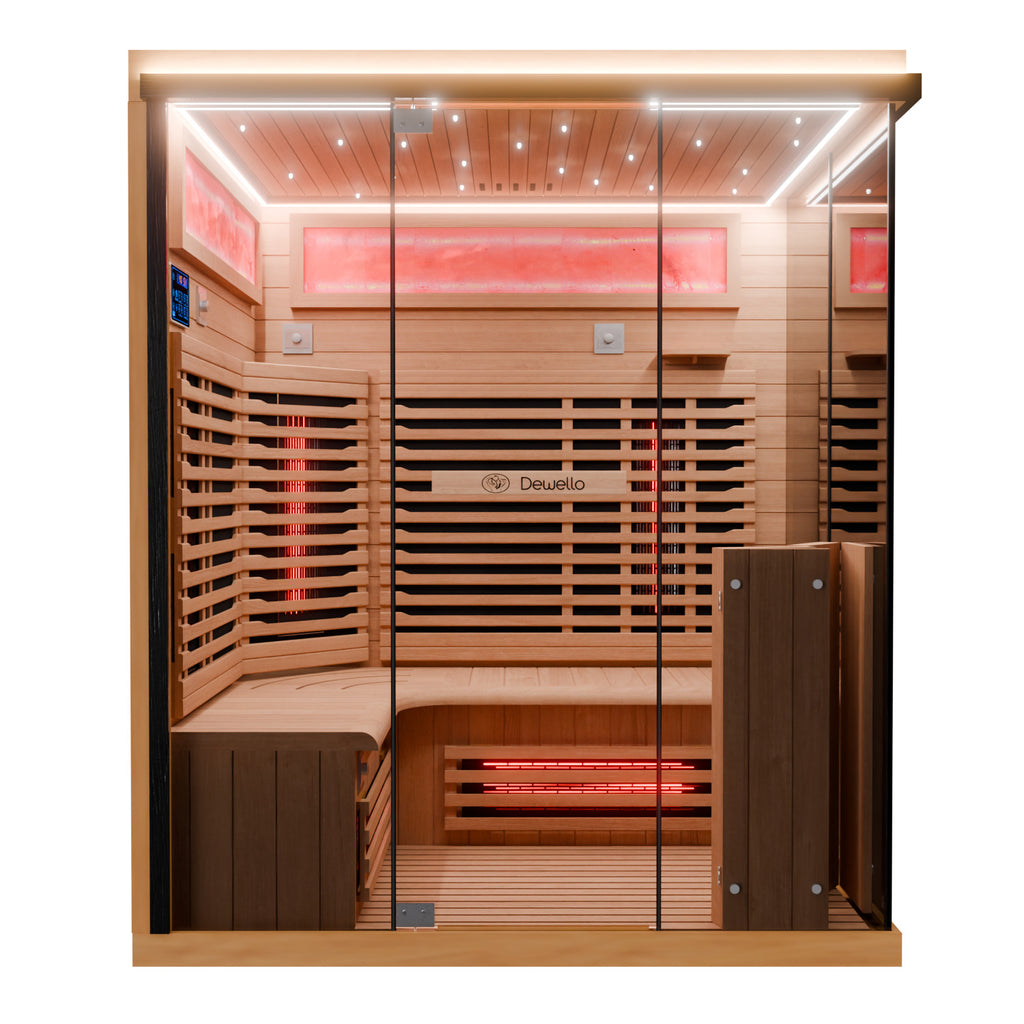 Dewello Infrarotkabine KENORA 160cm x 120cm Infrarotkabine