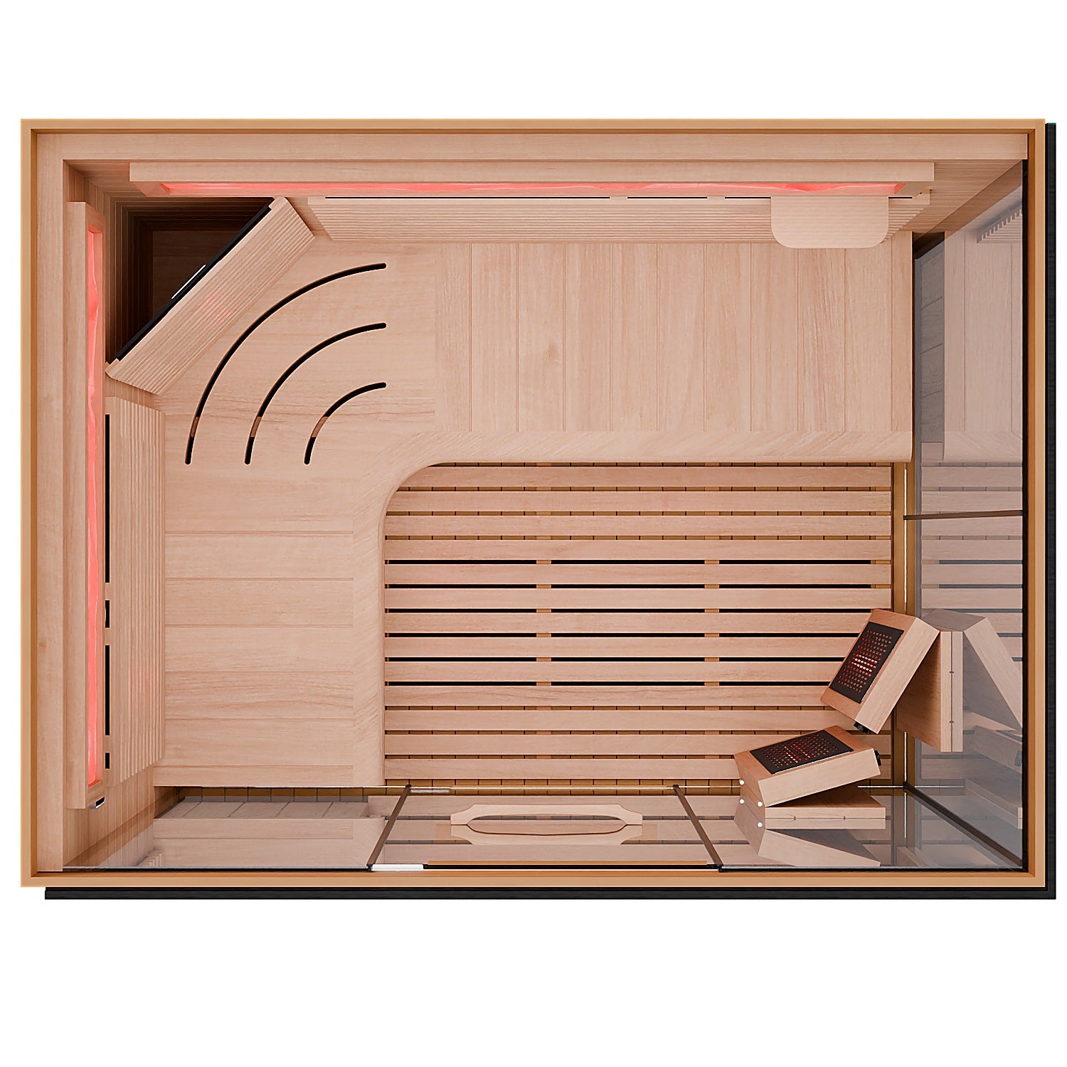 Dewello Infrarotkabine KENORA 160cm x 120cm Infrarotkabine