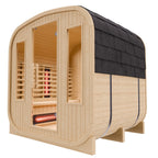 Dewello Cube Infrarot-Fasssauna Gartensauna RICHMOND 200x180