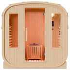 Dewello Cube Infrarot-Fasssauna Gartensauna RICHMOND 200x180