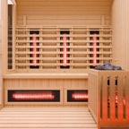 Dewello Cube Infrarot-Fasssauna Gartensauna RICHMOND 200x180