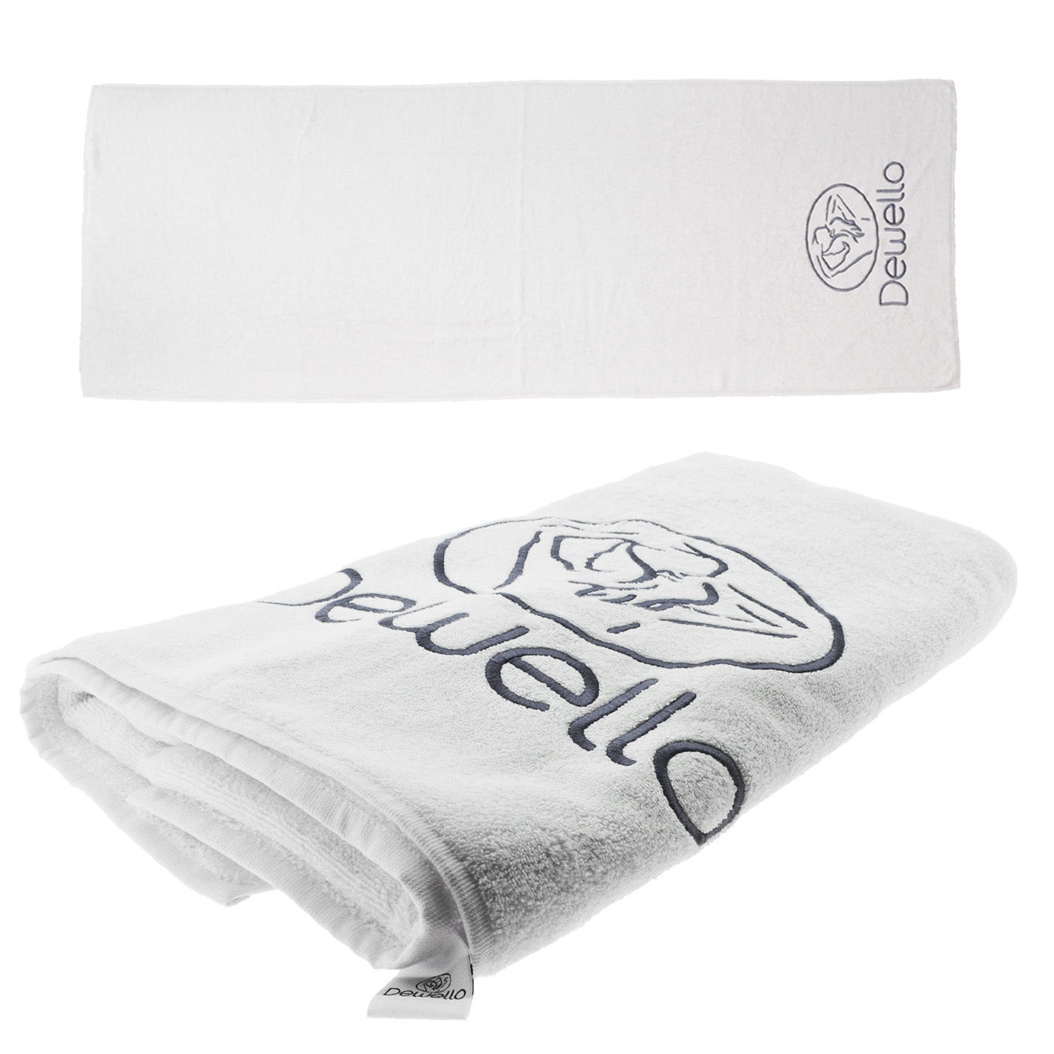 Dewello Saunahandtuch Handtuch Frottee 200x75cm, verschiedene Farben